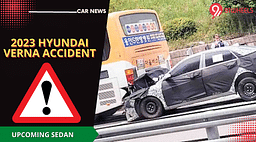 2023 Hyundai Verna Sedan Accident - Collides With Bus