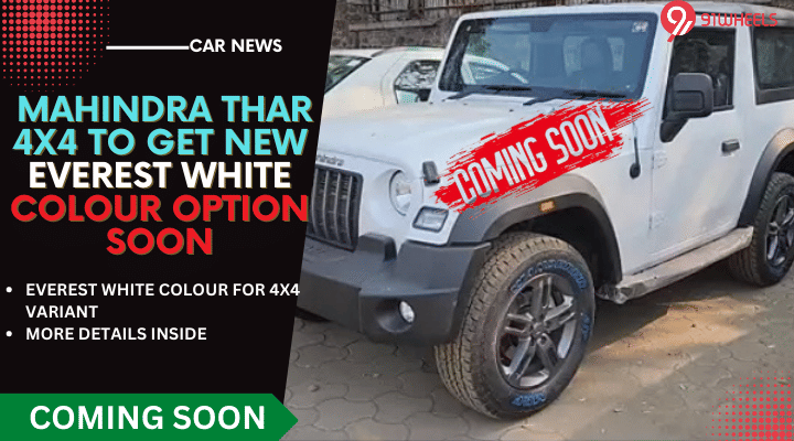 Mahindra Thar 4X4 In A New Striking White Color Coming Soon Mahindra Thar 4X4 In A New Striking White Color Coming Soon