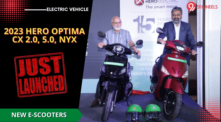 Hero Optima CX 2.0, 5.0, & NYX Electric Scooters Debut - Expected Price Rs 85,000 Hero Optima CX 2.0, 5.0, & NYX Electric Scooters Debut - Expected Price Rs 85,000