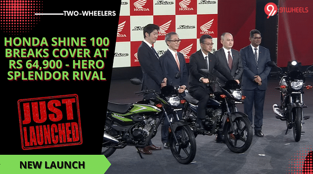 Honda Shine 100 Breaks Cover At Rs 64,900 - Hero Splendor Rival
