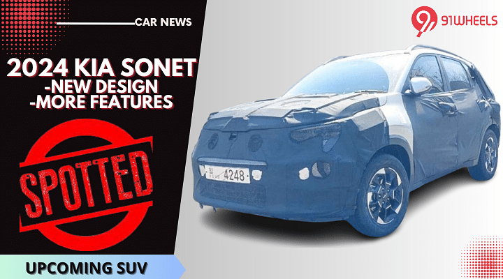 2024 KIA Sonet Facelift Spied On Test - To Get New Design & Features