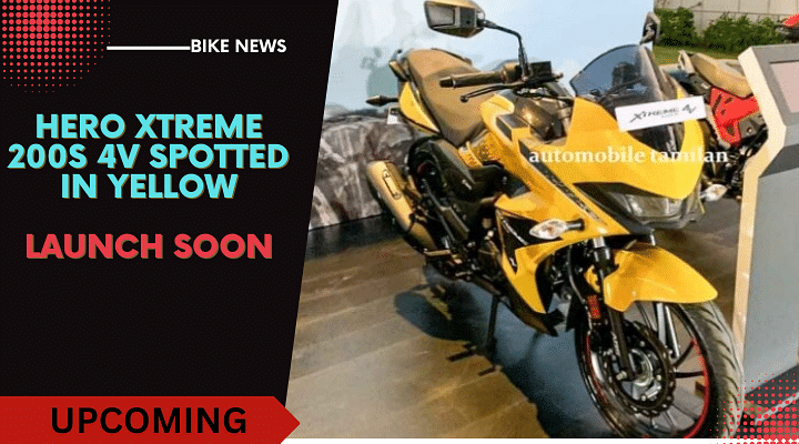 Hero Xtreme 200S 4V 2023 Spotted At Dealership In Yellow - Launch Soon