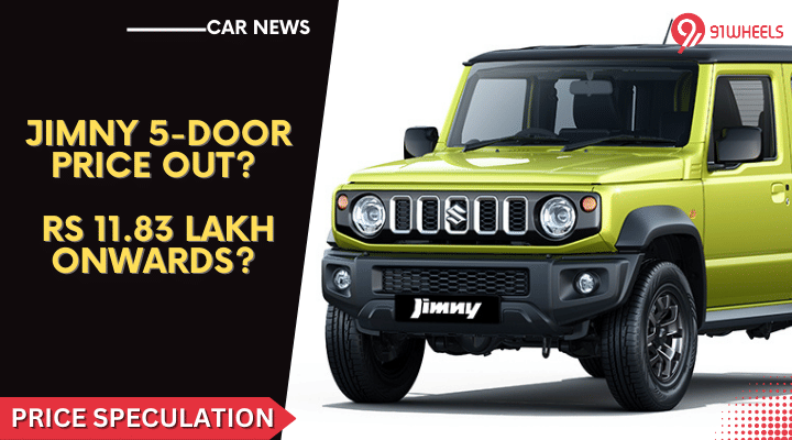 Maruti Jimny Price To Start At Rs 11.83 Lakh? Exclusive Details Here Maruti Jimny Price To Start At Rs 11.83 Lakh? Exclusive Details Here