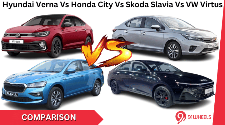Hyundai Verna, Honda City, Skoda Slavia, VW Virtus: Mega Comparison Hyundai Verna, Honda City, Skoda Slavia, VW Virtus: Mega Comparison