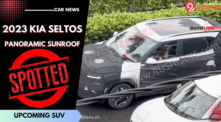 2023 KIA Seltos Facelift Huge Panoramic Sunroof Spied!