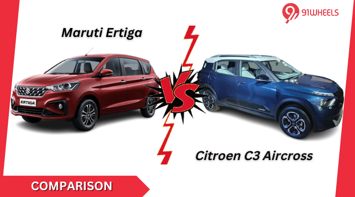 Citroen C3 Aircross Vs Maruti Ertiga: Specs Comparison Citroen C3 Aircross Vs Maruti Ertiga: Specs Comparison