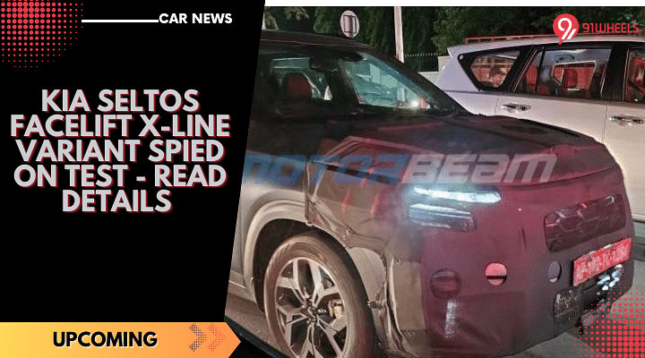 Kia Seltos Facelift X-Line Variant Spied On Test - Read Details