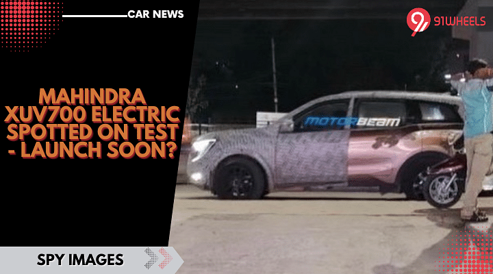 Mahindra XUV700 Electric Spotted On Test - Launch Soon?