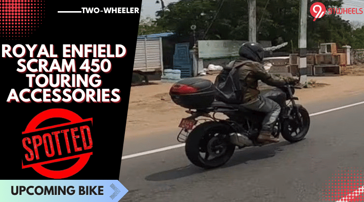 Upcoming Royal Enfield Scram 450 Spied On Testing Touring Accessories! Upcoming Royal Enfield Scram 450 Spied On Testing Touring Accessories!
