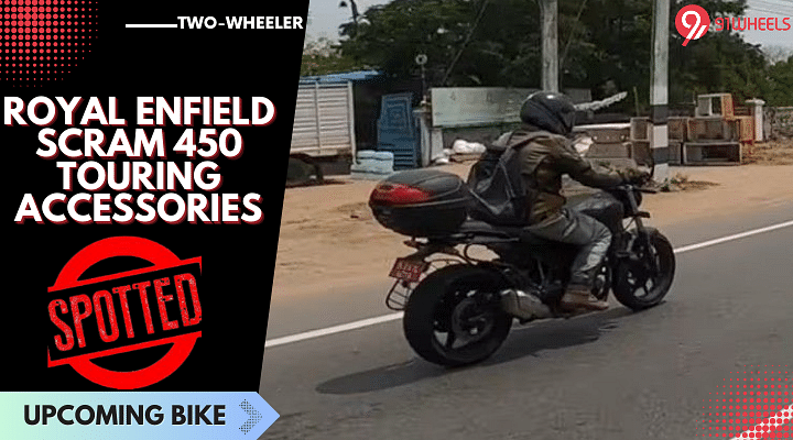 Upcoming Royal Enfield Scram 450 Spied On Testing Touring Accessories!