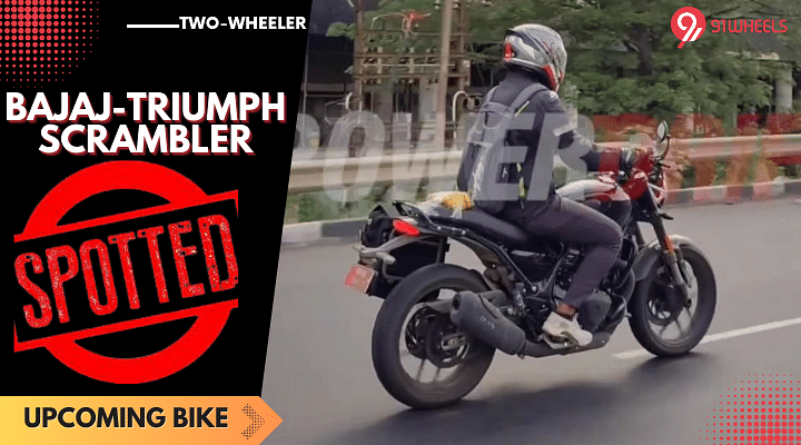 Upcoming Bajaj-Triumph Scrambler Bike Spotted Ahead Of Official Debut