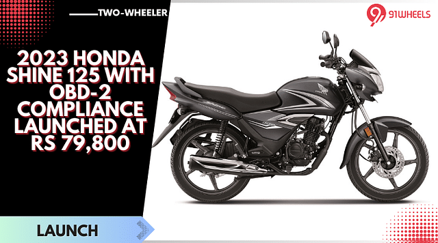 2023 Honda Shine 125 With OBD-2 Compliance Launched At Rs 79,800