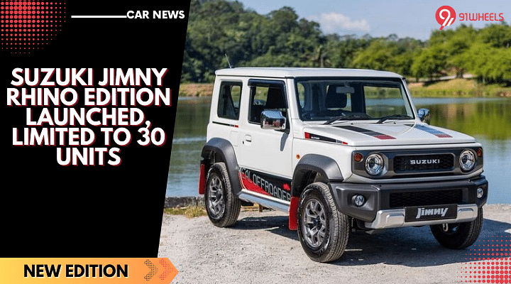 Suzuki Jimny Rhino Edition Launched, Limited To 30 Units