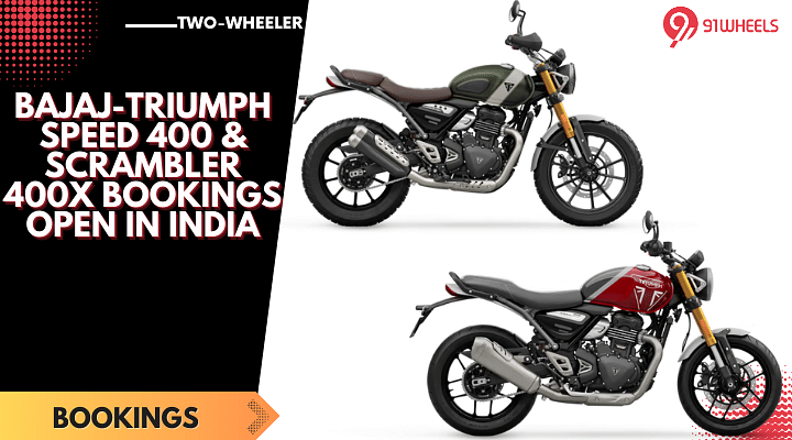 Bajaj-Triumph Speed 400 & Scrambler 400X Bookings Open In India