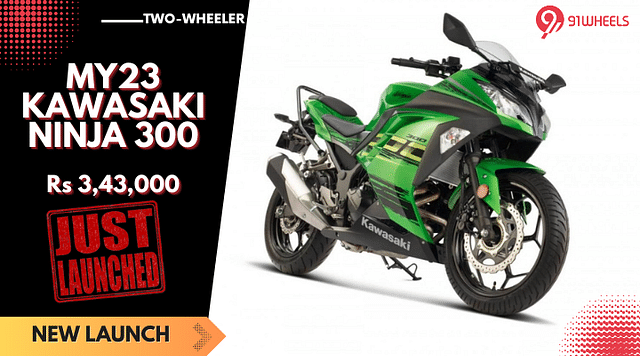MY23 Kawasaki Ninja 300 Sports Bike Launched At Rs 3,43,000