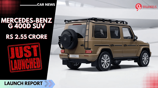 Mercedes-Benz G 400d Introduced In India At Rs 2.55 Crore