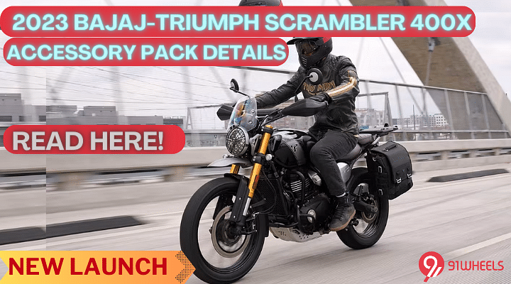 2023 Bajaj-Triumph Scrambler 400X Accessory Pack Details - See Here