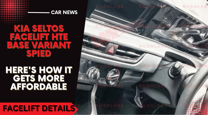 Kia Seltos Facelift HTE Base Variant Spied- Here's How It Gets Affordable Kia Seltos Facelift HTE Base Variant Spied- Here's How It Gets Affordable