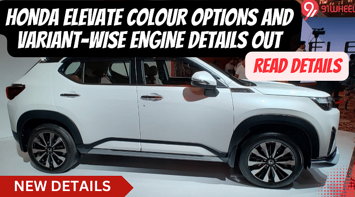 Honda Elevate Colour Options And Variant-Wise Engine Details Out