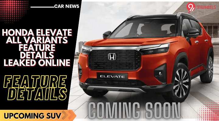 Upcoming Honda Elevate All Variants Feature Details Leaked Online!