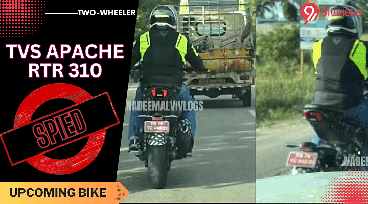 Upcoming TVS Apache RTR 310 Spied On Road Testing - See Images!