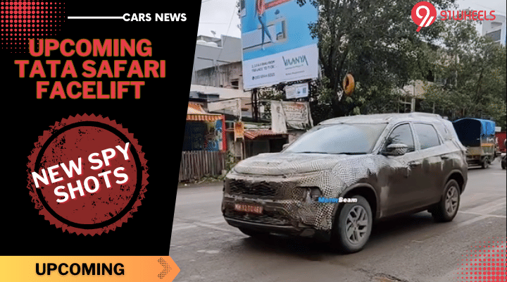 Upcoming Tata Safari Facelift Front Fascia Spotted In New Spy Shots