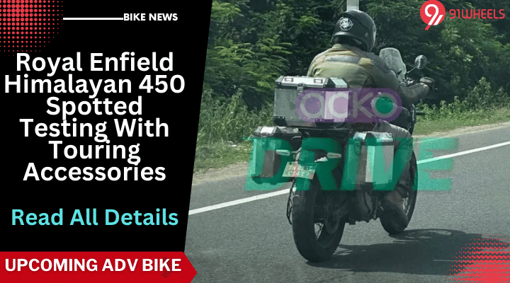 Royal Enfield Himalayan 450 Spotted Testing With Touring Accessories Royal Enfield Himalayan 450 Spotted Testing With Touring Accessories