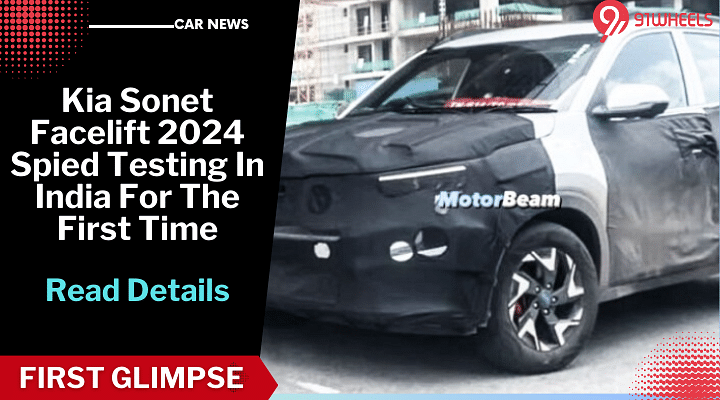 2024 Kia Sonet Facelift Spied Testing In India For The First Time- Details