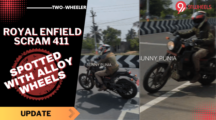 BREAKING: Royal Enfield Scram 411 Spotted With Alloy Wheels - See Images BREAKING: Royal Enfield Scram 411 Spotted With Alloy Wheels - See Images