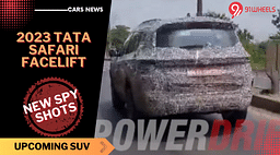 A New Spy Shot Of Tata Safari Facelift Surfaced - Rear Profile Leaked