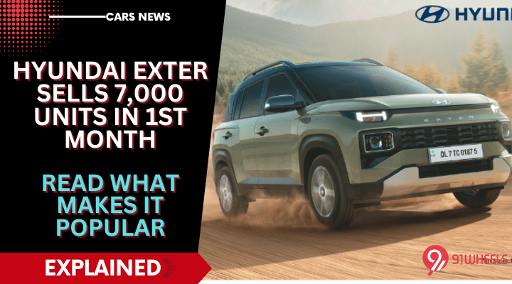 Hyundai Exter Sells 7000 Units In 1st Month- Read What Makes It Popular Hyundai Exter Sells 7000 Units In 1st Month- Read What Makes It Popular