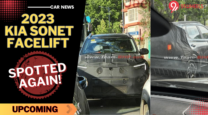 2023 Kia Sonet Facelift Test Mule Spotted Again - See Images!