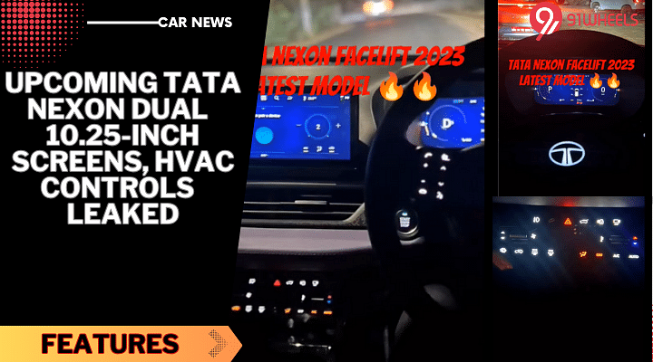 Upcoming Tata Nexon Dual  10.25-Inch Screens, HVAC Controls Revealed - See Images