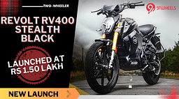 Revolt RV400 Stealth Black Edition Breaks Cover At Rs 1.50 Lakh - Details
