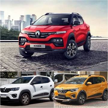 Renault Kiger, Kwid, and Triber