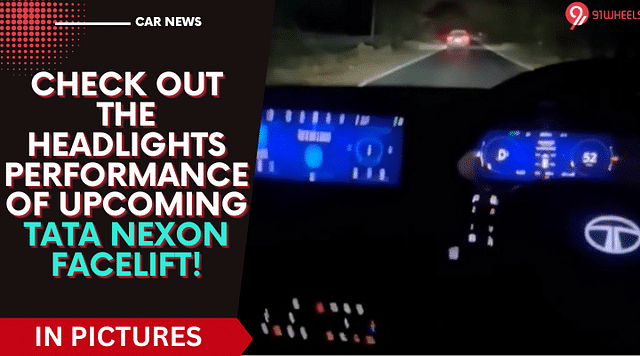 Check Out The Headlights Performance Of Tata Nexon Facelift! - Pictures