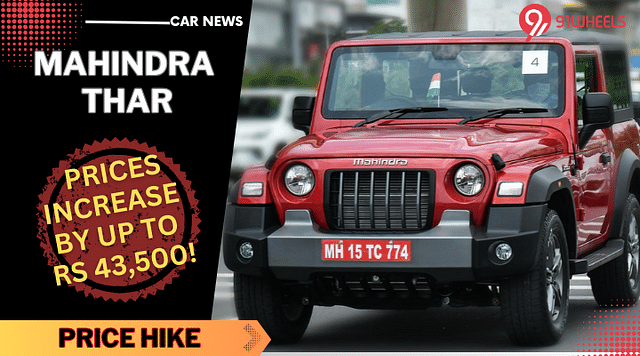 Mahindra Thar Prices Hiked By Up To Rs 43,500 - Read All Details!