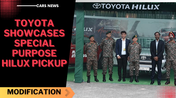 Toyota Showcases Special Purpose Hilux Pickup For Indian Army