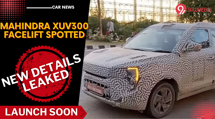Mahindra XUV300 Facelift Test Mule Reveals Headlamps; New Details