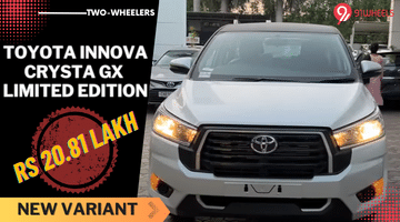 Toyota Innova Crysta GX Limited Edition Now Available at Rs 20.81 Lakh