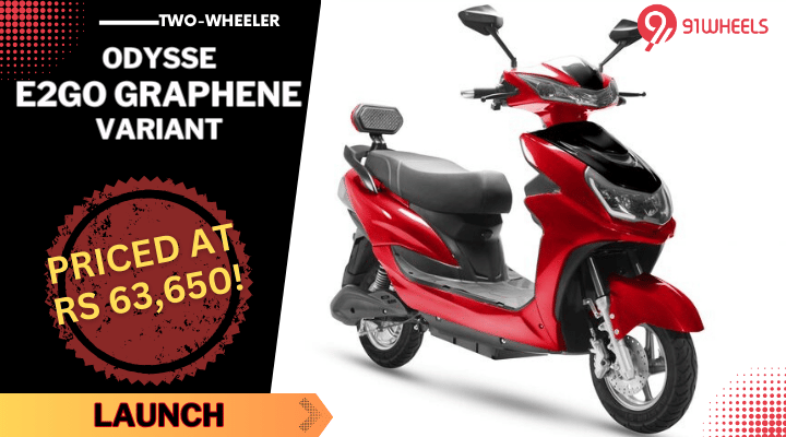 Odysse E2GO Graphene Variant E-Scooter Launched - Price Rs 63,650! Odysse E2GO Graphene Variant E-Scooter Launched - Price Rs 63,650!