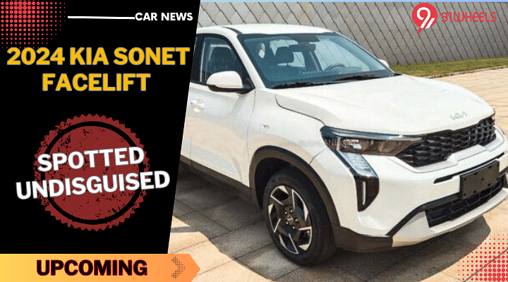 Upcoming KIA Sonet Facelift Spotted Undisguised Ahead Of Launch - See Images