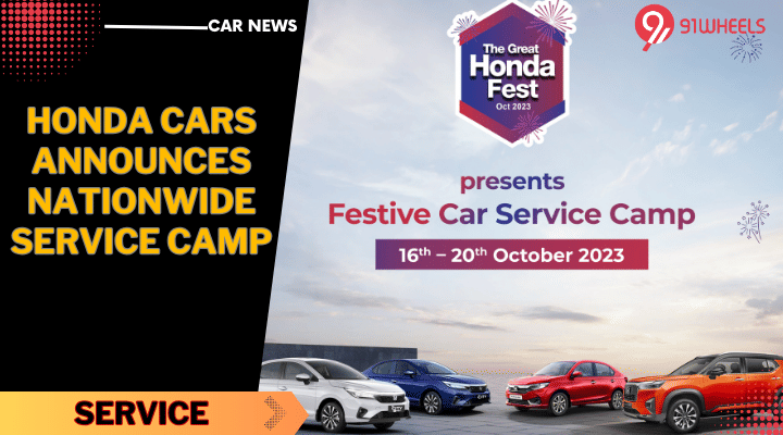Honda Cars Announces Nationwide Car Service Camp - Details