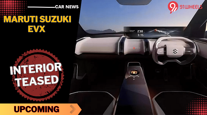 Maruti Suzuki eVX Concept Interior Teased - Two-Spoke Steering, Twin-Screen And More