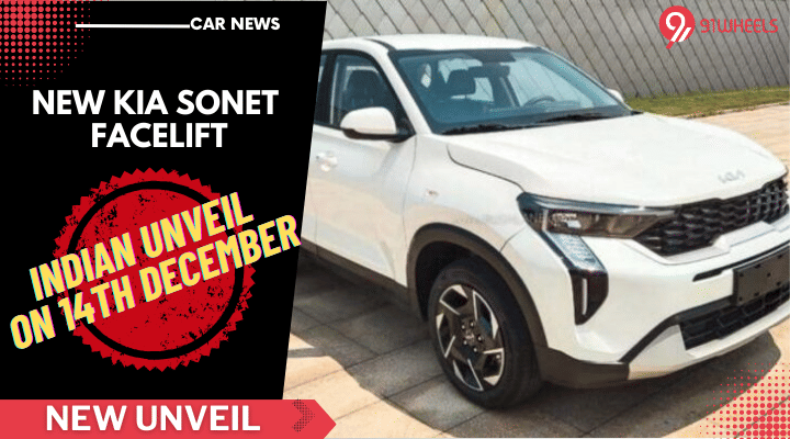 New Kia Sonet Facelift Set To Unveil On December 14 New Kia Sonet Facelift Set To Unveil On December 14