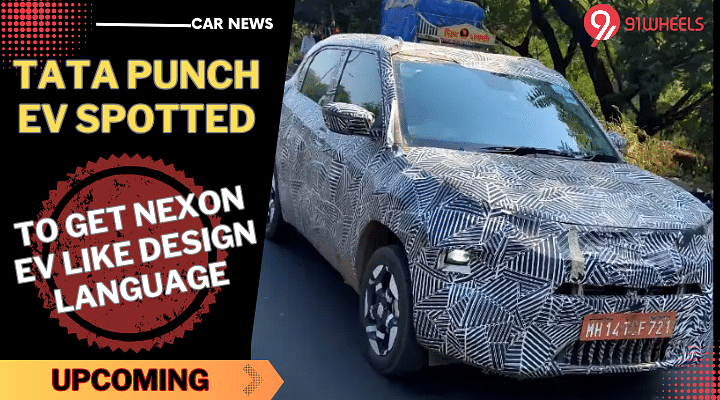 Tata Punch EV Spotted Once Again - Features Design Similar To Nexon EV