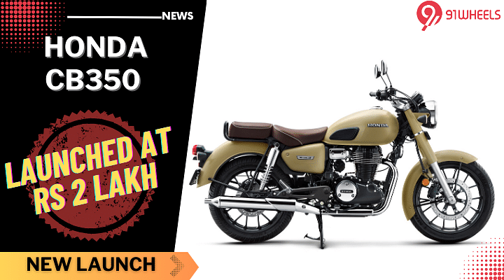 Honda CB350 Launched At Rs 2 Lakh, Royal Enfield Classic 350 Rival