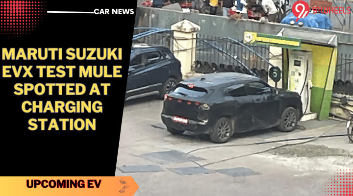 Maruti Suzuki eVX Test Mule Spotted At Charging Station Maruti Suzuki eVX Test Mule Spotted At Charging Station