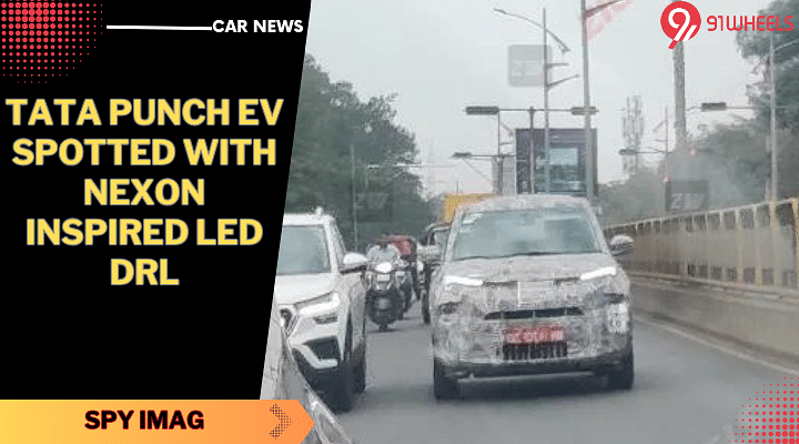 Tata Punch EV Spotted Again With Nexon-Inspired LED DRL - Details