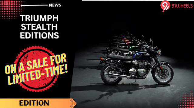 8 Triumph Stealth Editions, Available For One Year Only -  Details Here!